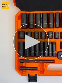 DARK DUAK 3/8-Inch Drive Impact Socket Set, 50-Piece Standard SAE